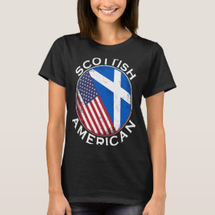 スコットランド米国国旗パトリオットスコットランド Tシャツ