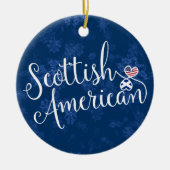 スコットランド系アメリカ人の絡み合ったハートの装飾 セラミックオーナメント (正面)