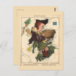 スコットランド絵地図ヴィンテージはがき ポストカード