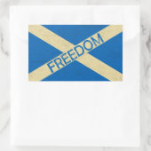 スコットランド自由州旗 長方形シール (バッグ)