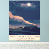 スコットランド行きの夜行列車 キャンバスプリント (インサイチュ (ウッドフロア))