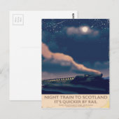 スコットランド行きの夜行列車 ポストカード (正面/裏面)