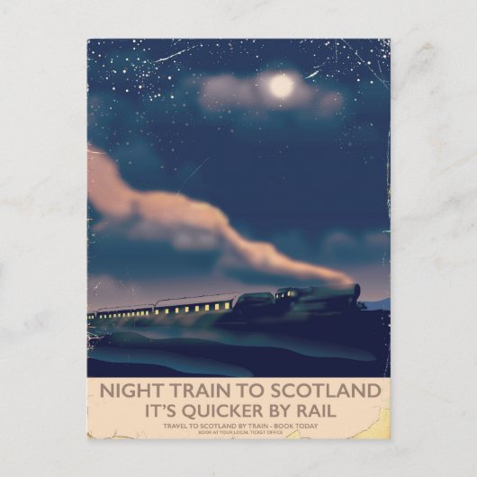 スコットランド行きの夜行列車 ポストカード (正面)