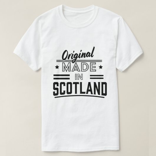 スコットランド製のオリジナルなレトロロゴ Tシャツ (デザイン正面)