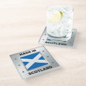 スコットランド製 ガラスコースター (アングル)