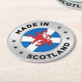 スコットランド製 ラウンドペーパーコースター (アングル)