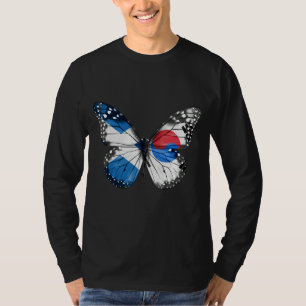 スコットランド韓国国旗の蝶 Tシャツ