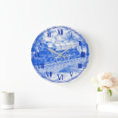 スコットランド飛んでいる人は ラージ壁時計 (ホーム)