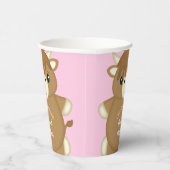 スコットランド高地の牛の赤ちゃんシャワーピンク 紙コップ (右)