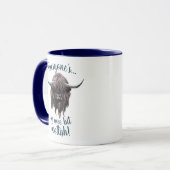 スコットランド高地牛、少し! マグカップ (正面左)