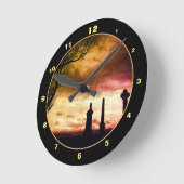 スコットランド魔法スカイス&ケルト高原/スコットランド ラウンド壁時計 (傾斜)