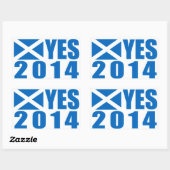 スコットランド2014YESステッカー 長方形シール (シート)