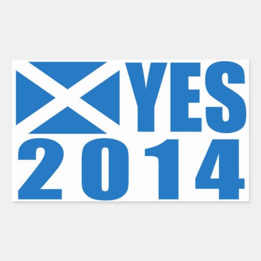スコットランド2014YESステッカー 長方形シール (正面)