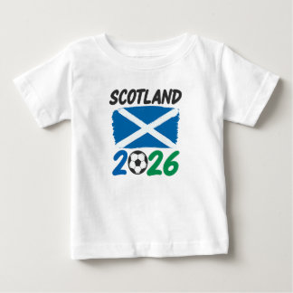 スコットランド2026サッカーファンデザイン / サルタイアとフットボール ベビーTシャツ