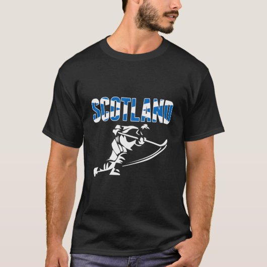スコットランド アイスホッケー ジャージ スコットランド ホッケー チーム ファ Tシャツ (正面)