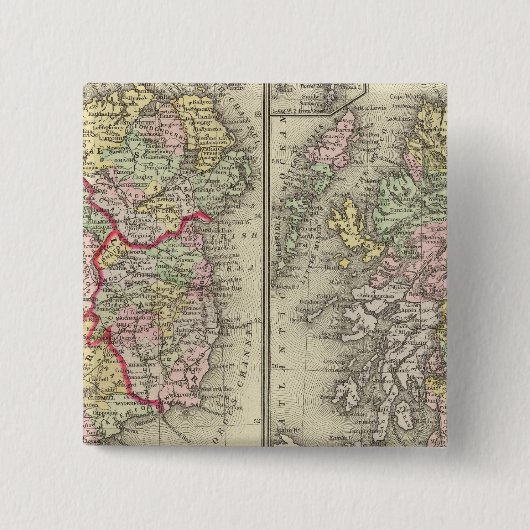 スコットランド,アイルランド 缶バッジ (正面)