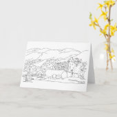 スコットランド・アイレアン・ドナン城 カード (黄色い花)