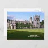 スコットランド、アバディーンシャー州バルモラル城 ポストカード (正面/裏面)