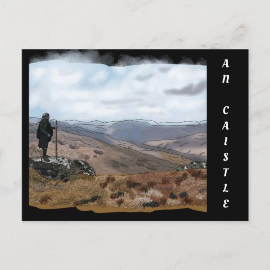 スコットランド、アンカイステルのハイランダー ポストカード (正面)