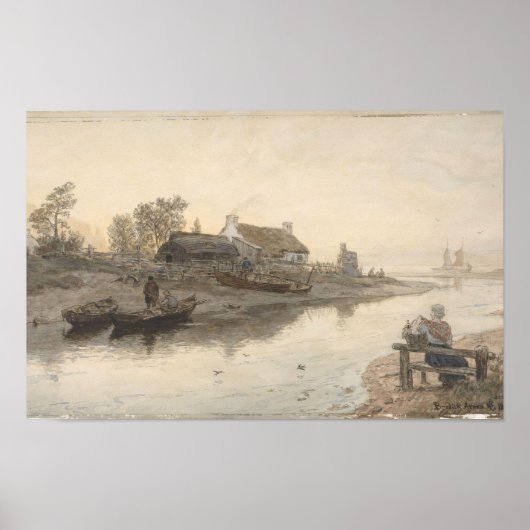 スコットランド、アーラン、ブロディックの河口(1877) ポスター (正面)