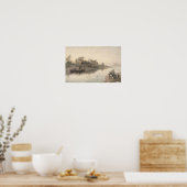 スコットランド、アーラン、ブロディックの河口(1877) ポスター (キッチン)