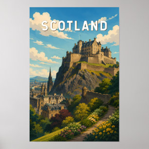 スコットランド イギリス イラスト 旅行 アート ポスター