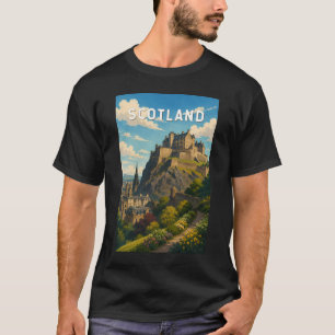 スコットランド イギリス イラスト 旅行 アート Tシャツ