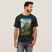 スコットランド イギリス イラスト 旅行 アート Tシャツ (正面フル)