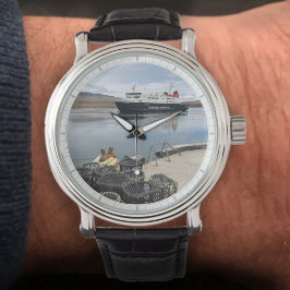 スコットランド・イスリー島のフェリーと港 腕時計