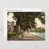 スコットランド、インヴァネスの大聖堂と城 ポストカード (正面/裏面)