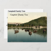 スコットランド、インヴァリー城と橋 ポストカード (正面/裏面)