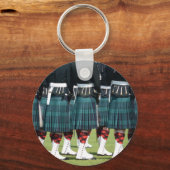 スコットランド,エジンバラでキルテッド男性 キーホルダー (正面)