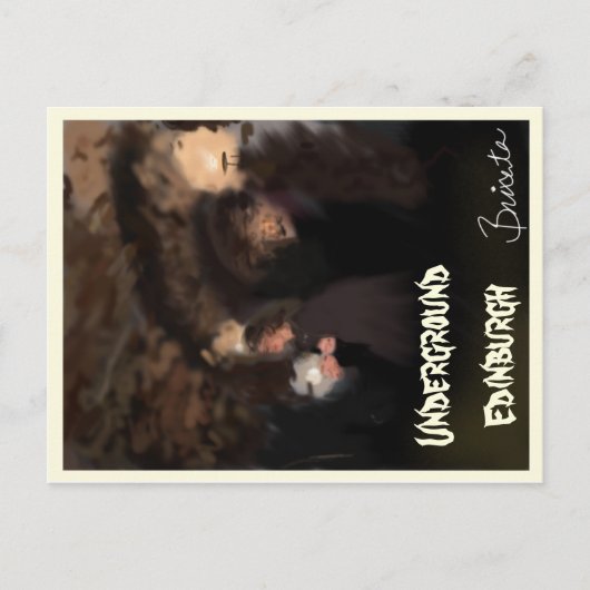 スコットランド・エジンバラの地下倉庫 ポストカード (正面)