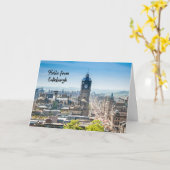 スコットランド、エディンバラからこんにちは カード (黄色い花)
