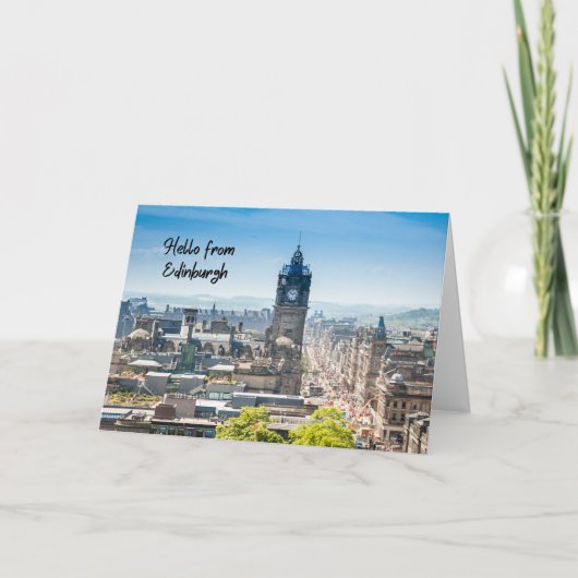 スコットランド、エディンバラからこんにちは カード (正面)