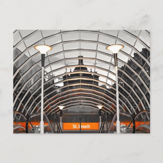 スコットランド、グラスゴーのセントエノクの地下鉄の駅。 ポストカード (正面)