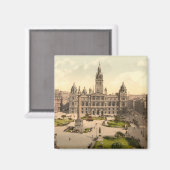 スコットランド，グラスゴー，ジョージ・スクエア マグネット (正面/裏面)