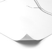 スコットランド,グラスゴー(黒い色は白) ポスター (角)