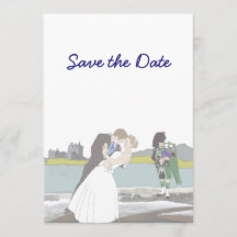 スコットランド ケルトスタイルの結婚式テーマ Save the Date