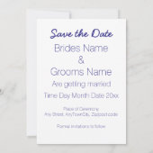 スコットランド ケルトスタイルの結婚式 シソジー テーマ Save the Date 招待状 (裏面)