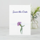 スコットランド ケルトスタイルの結婚式 シソリウム テーマ Save the Date 招待状 (スタンド正面)