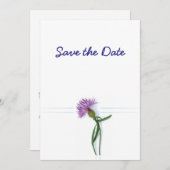スコットランド ケルトスタイルの結婚式 シソリウム テーマ Save the Date 招待状 (正面/裏面)