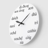 スコットランド・ゲール語の時計 ラージ壁時計 (傾斜)