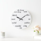 スコットランド・ゲール語の時計 ラージ壁時計 (ホーム)