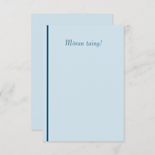 スコットランド・ゲール語をtaing Mòranはノート感謝していしています サンキューカード (正面/裏面)