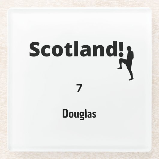 スコットランド サッカー オーダーメイド ガラスコースター (正面)