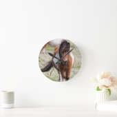 スコットランド、シェットランド諸島、シェットランドポニー ラウンド壁時計 (ホーム)