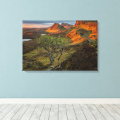 スコットランド、スカイのキリン山脈での日の出 キャンバスプリント (インサイチュ (ウッドフロア))