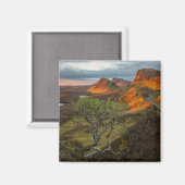 スコットランド、スカイのキリン山脈での日の出 マグネット (正面/裏面)