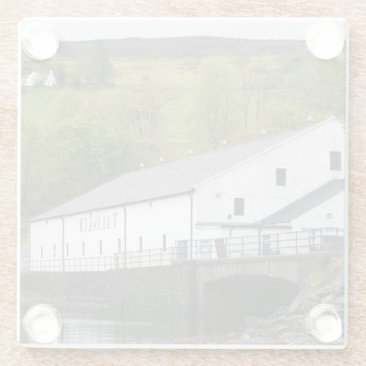 スコットランド、スカイのTaliskerウィスキー蒸留所 ガラスコースター (裏面)